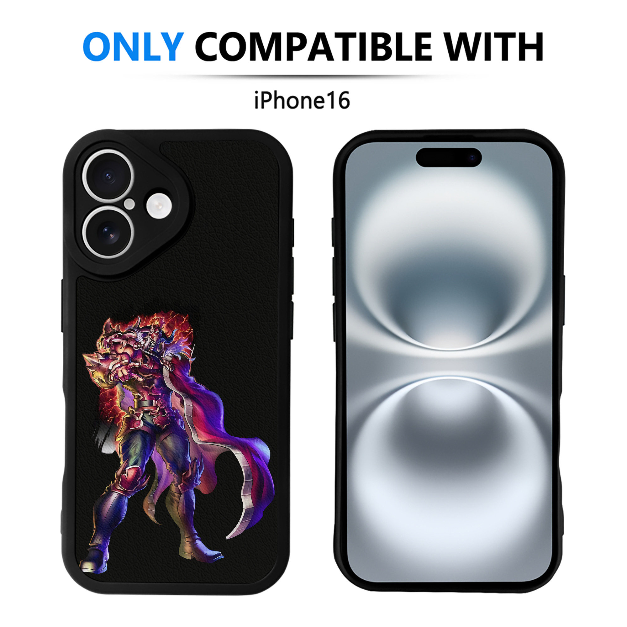（画像用） 北斗の拳 Fist of the North Star 【iPhone 16シリーズ対応】シリコンスマホケース（レザー調） 材質：シリコン